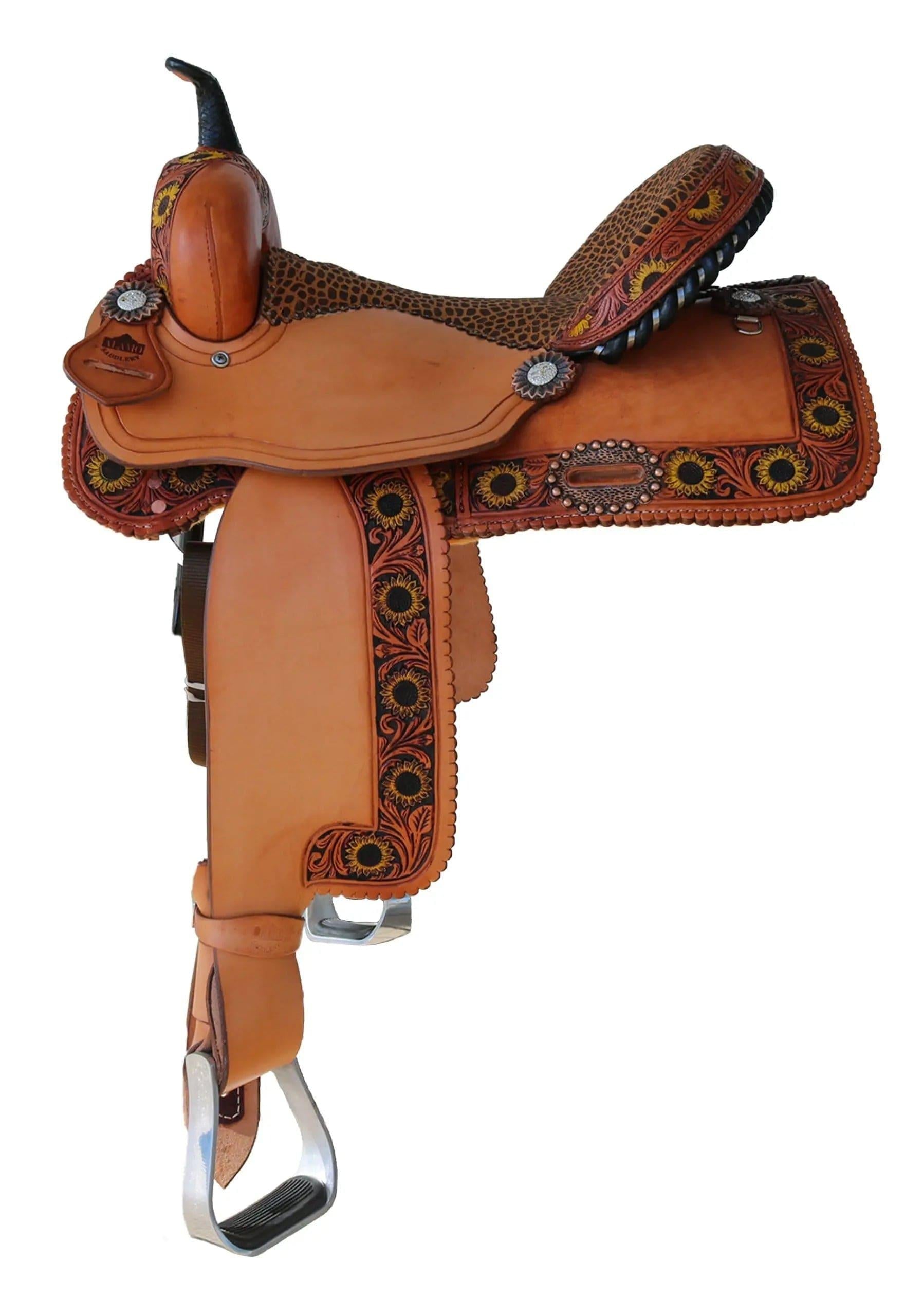 Alamo 14.5" Sunflower Border Barrel Saddle