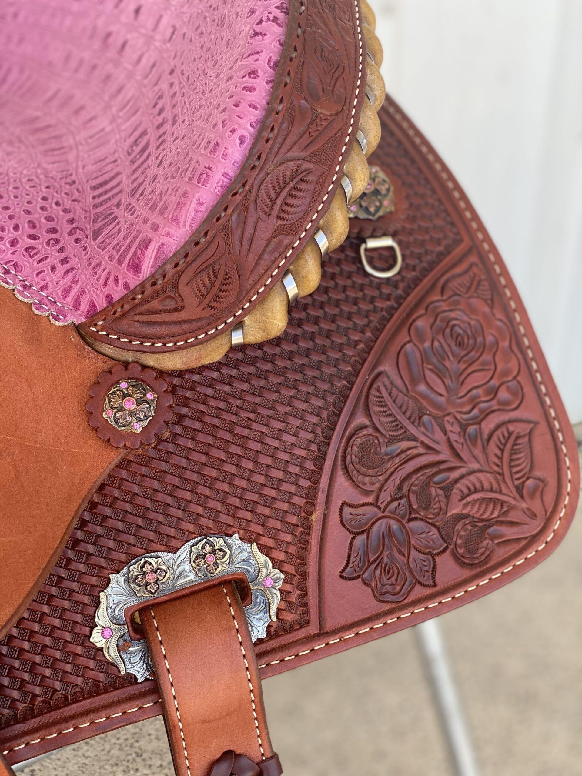 Alamo Saddlery 13" Rose Youth Barrel Saddle