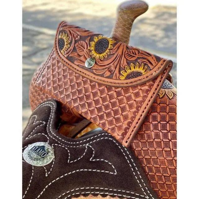 Alamo 14.5" Sunflower Border Barrel Saddle