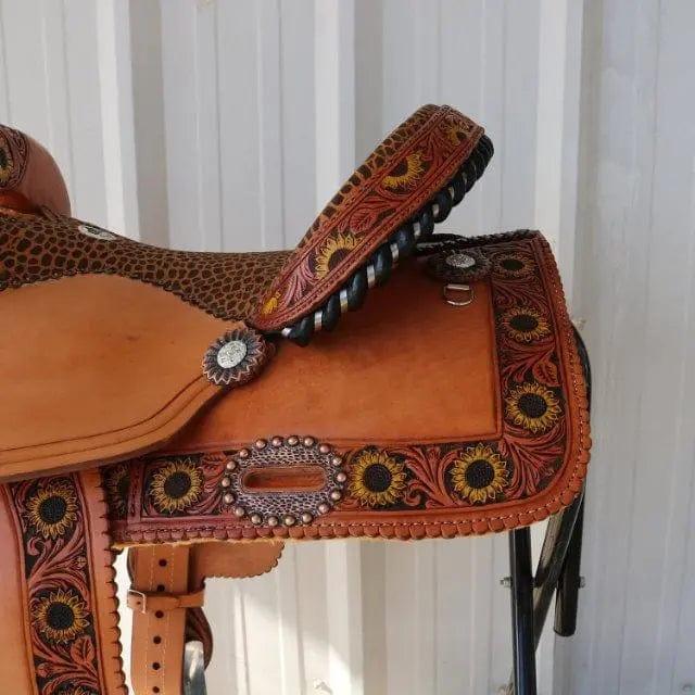 Alamo 14.5" Sunflower Border Barrel Saddle