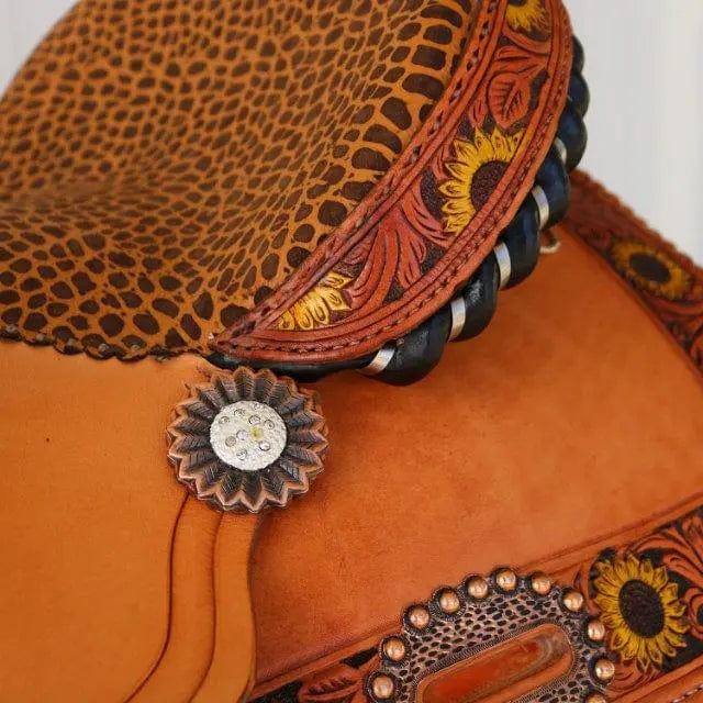 Alamo 14.5" Sunflower Border Barrel Saddle