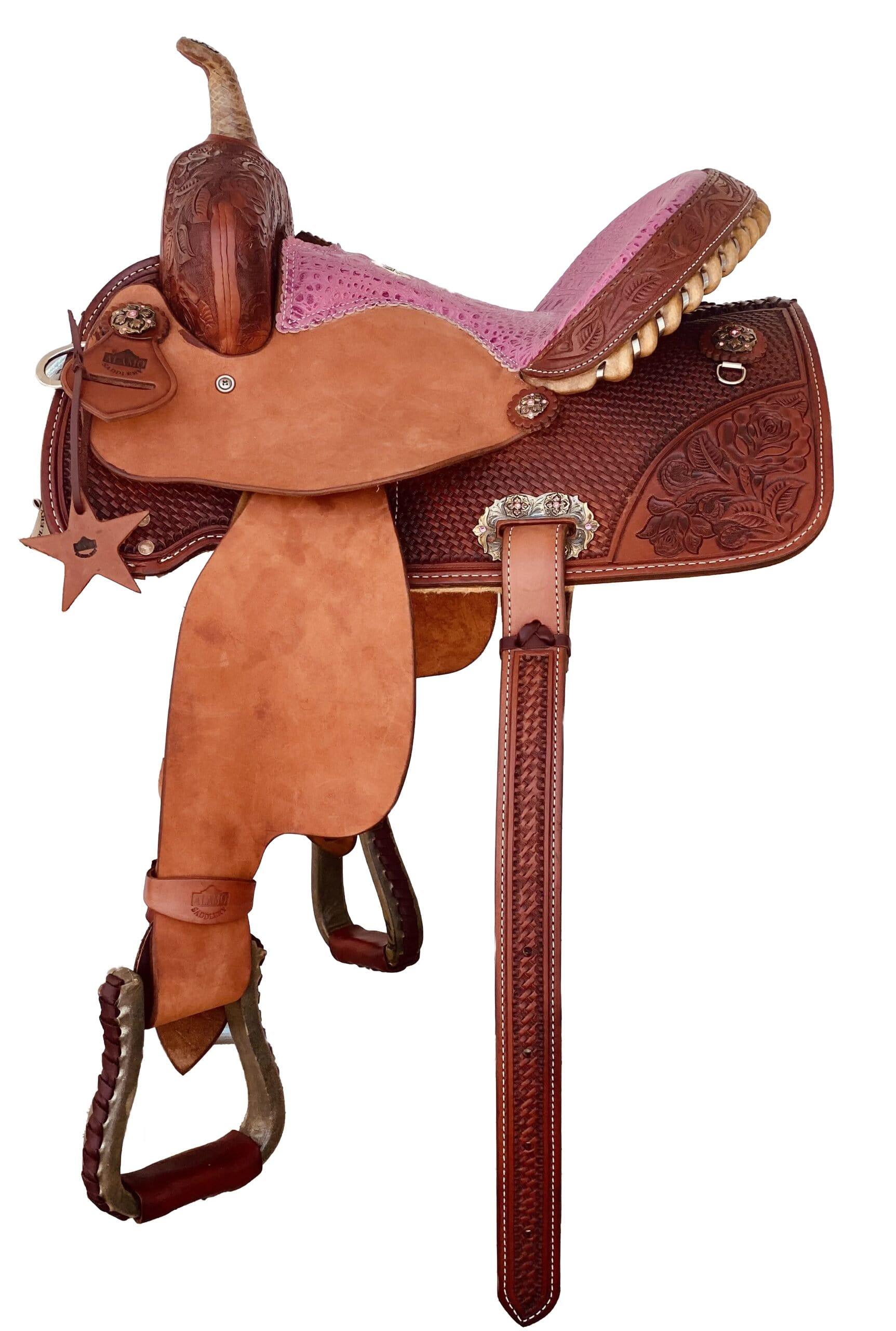 Alamo Saddlery 13" Rose Youth Barrel Saddle