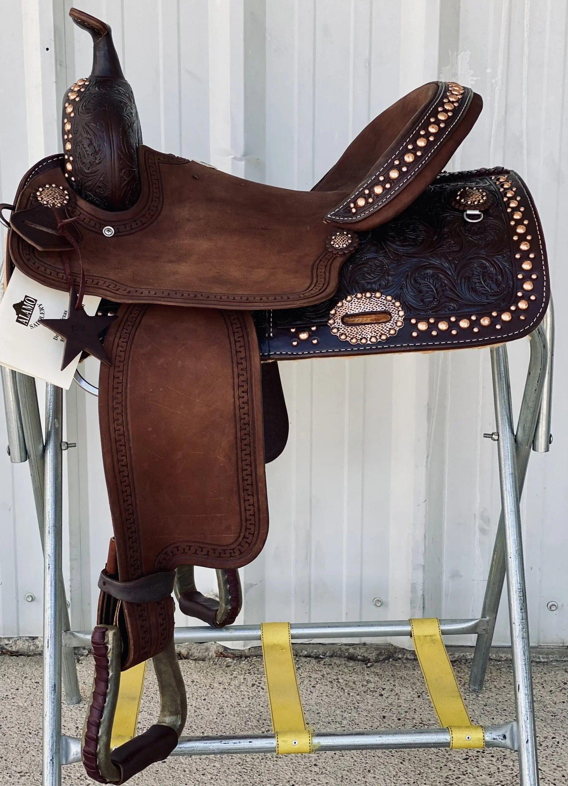 Alamo Saddlery 15" SD4 Mini Oak Barrel Saddle