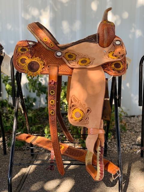 Alamo Saddlery 15" Sunflower Barrel Horse Saddle