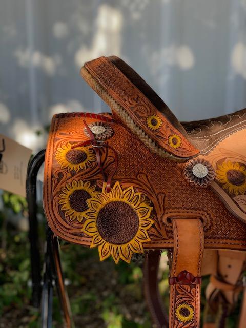 Alamo Saddlery 15" Sunflower Barrel Horse Saddle